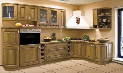 Кухня угловая «Светлый дуб»