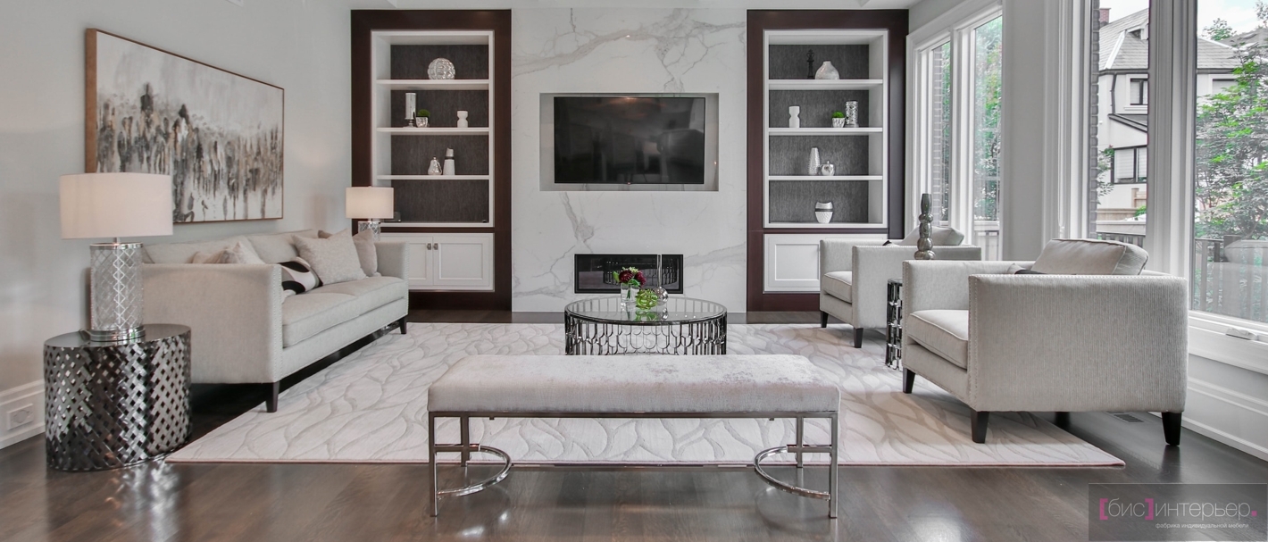 Стенка в гостинную в современном стиле.